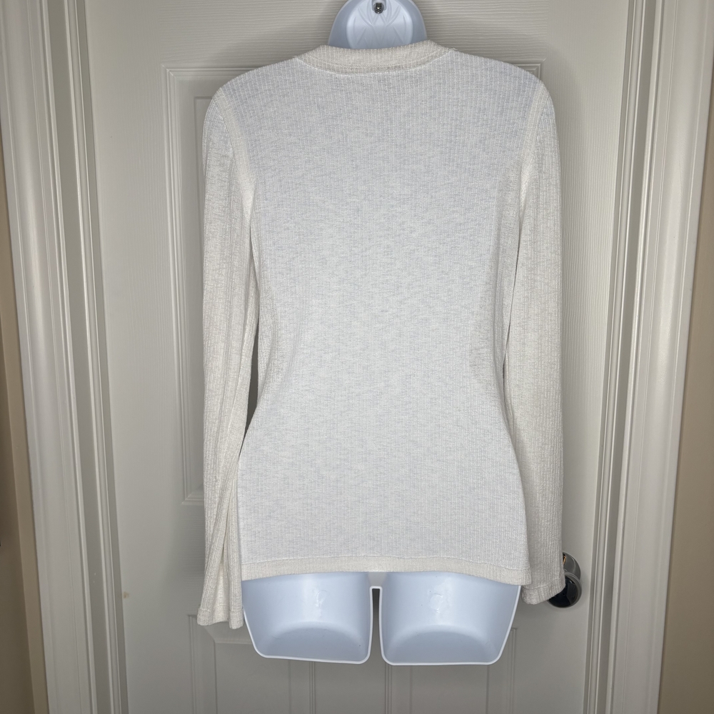 Doe & Rae Cream Button-Front Cardigan Medium - Picture 2 of 4